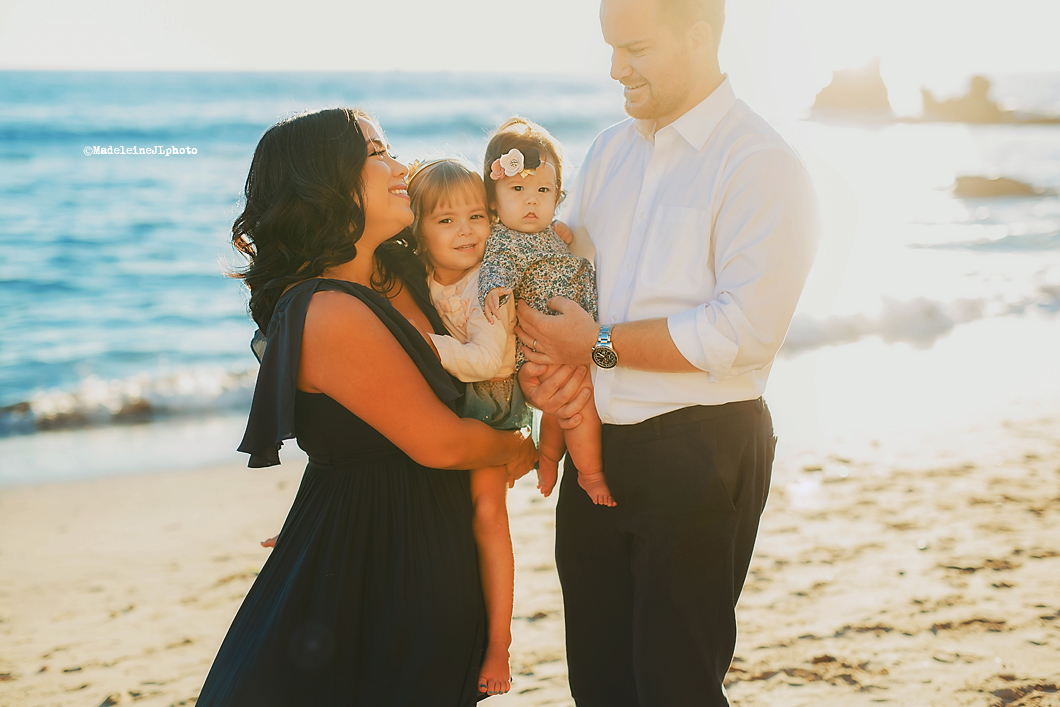 Little Corona del Mar beach session. Orange County family beach photography